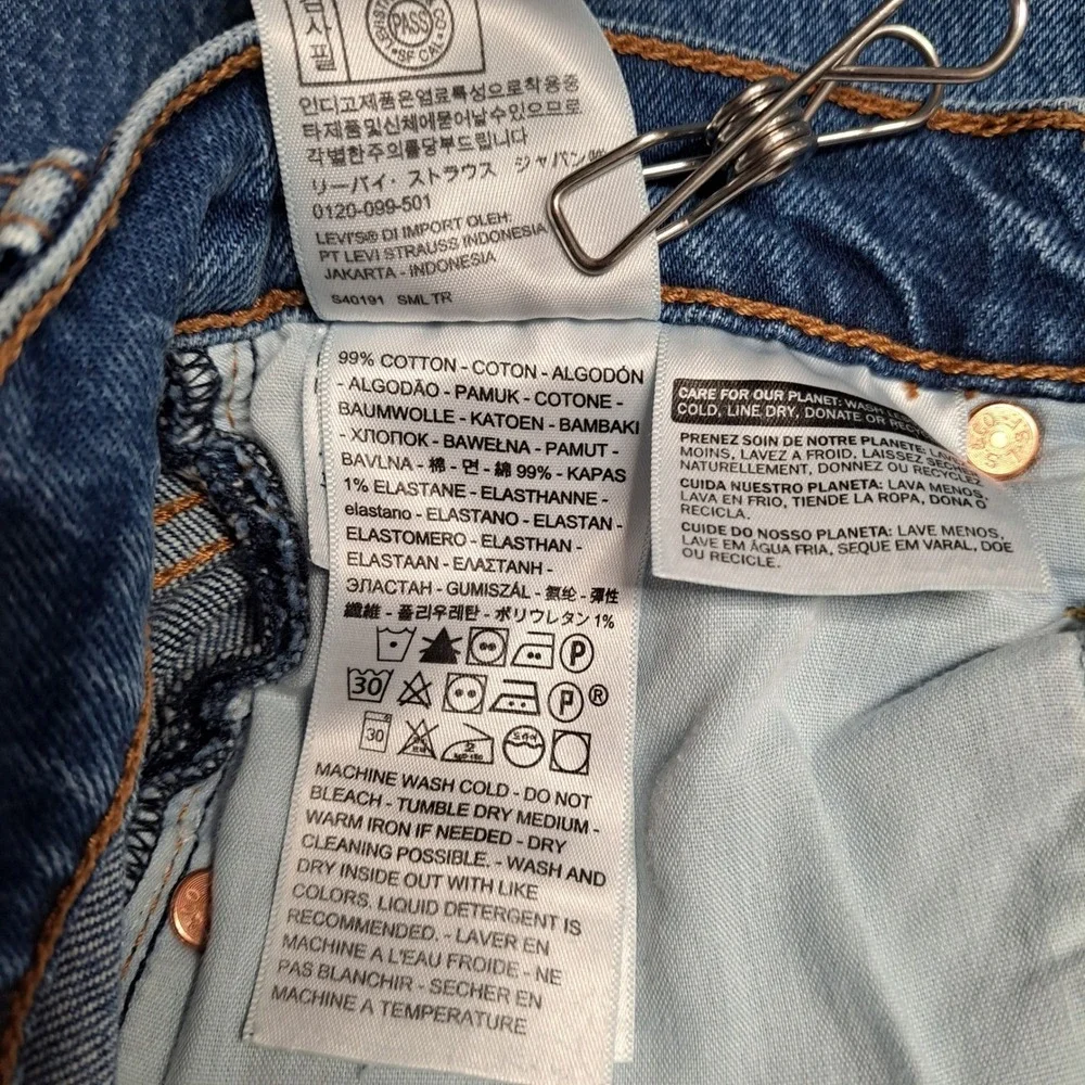 Levis Premium Ribcage Straight Womens 26 Blue High Rise Button‎ Fly Denim Jeans